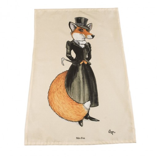 Mrs Fox Tea Towel